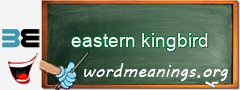 WordMeaning blackboard for eastern kingbird